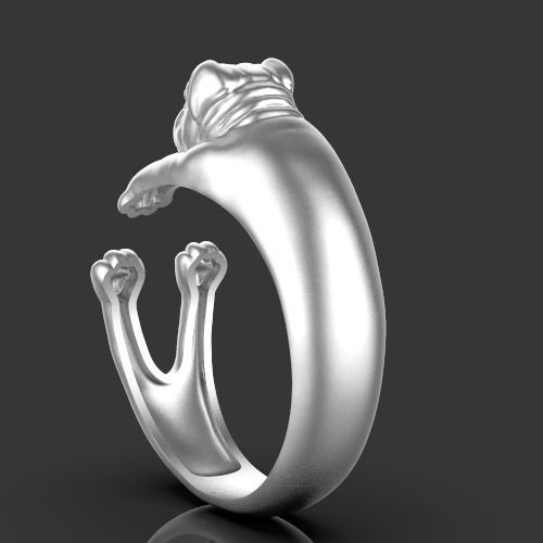 Dog ring Silver Gold  Print 3D print model_9