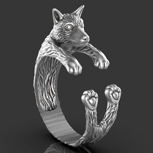 Dog ring Silver Gold  Print 3D print model