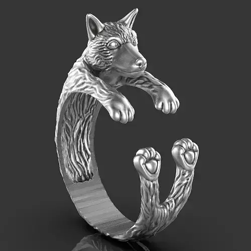Dog ring Silver Gold  Print 3D print model