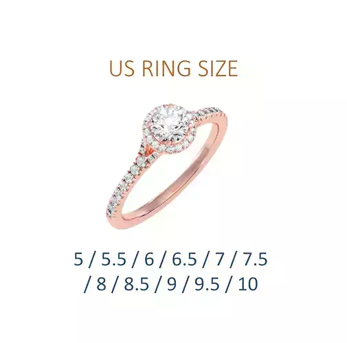 Women solitaire ring full US finger size 3dm stl render detail 