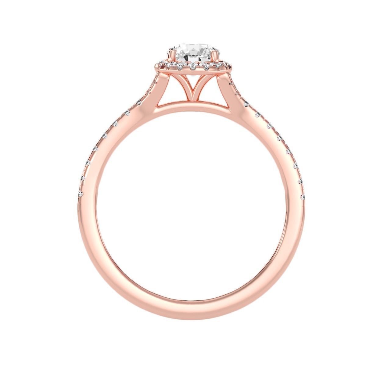 Women solitaire ring full US finger size 3dm stl render detail 3D print model_13