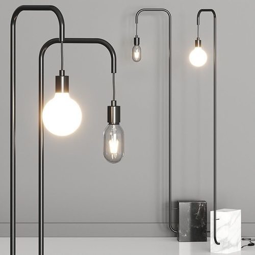 CB2 Exclusive Marble Floor Lamp 3D model