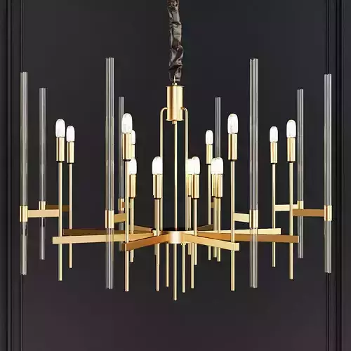 ANKE BRASS CHANDELIER 2 3D model