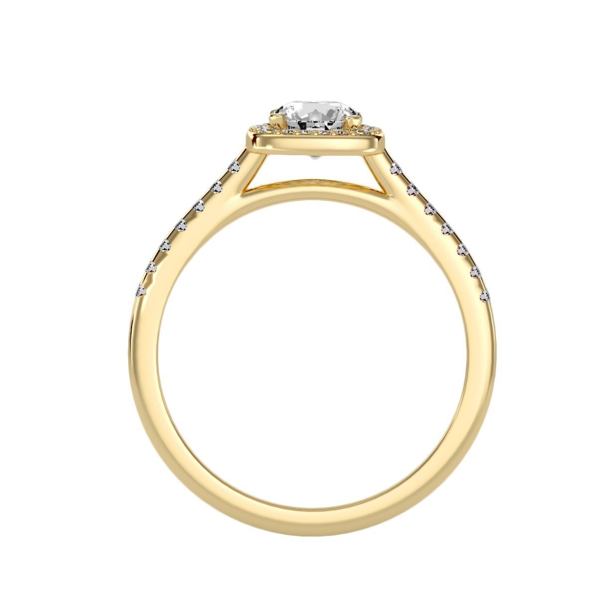 Women solitaire ring full US finger size 3dm stl render detail 3D print model_20