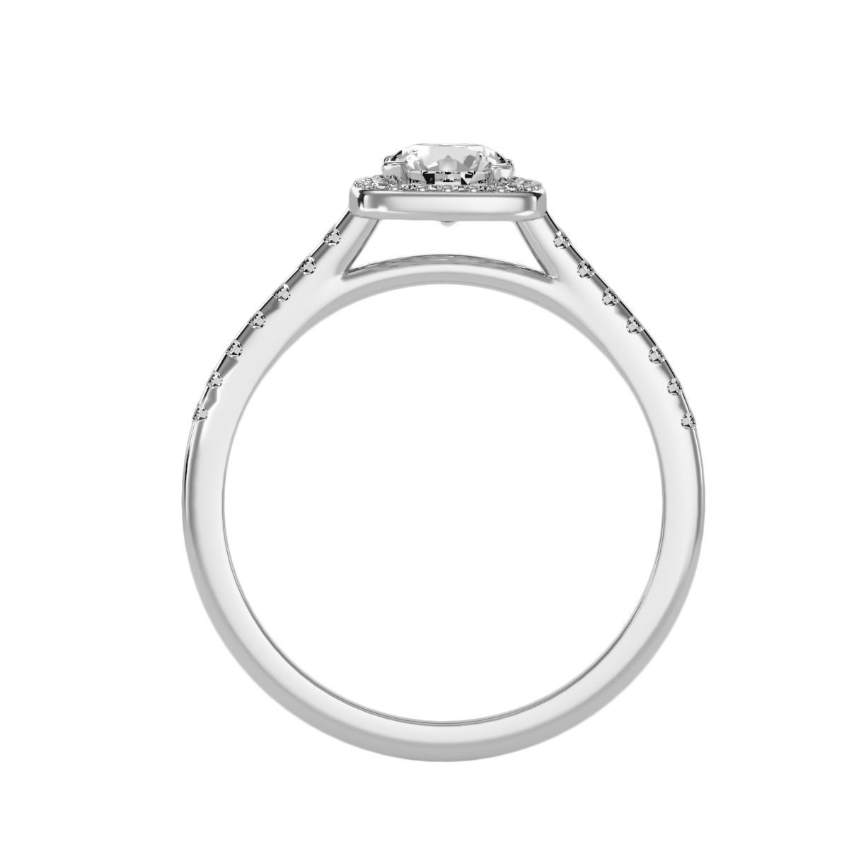 Women solitaire ring full US finger size 3dm stl render detail 3D print model_16