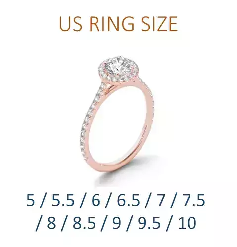 Women solitaire ring full US finger size 3dm stl render detail  3D print model