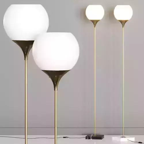 West Elm Slimline Torchiere Floor Lamp 3D model