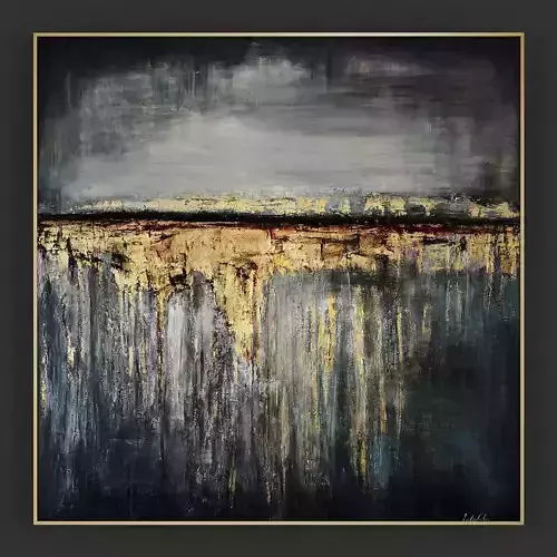 Pictures49 abstract painting in gold