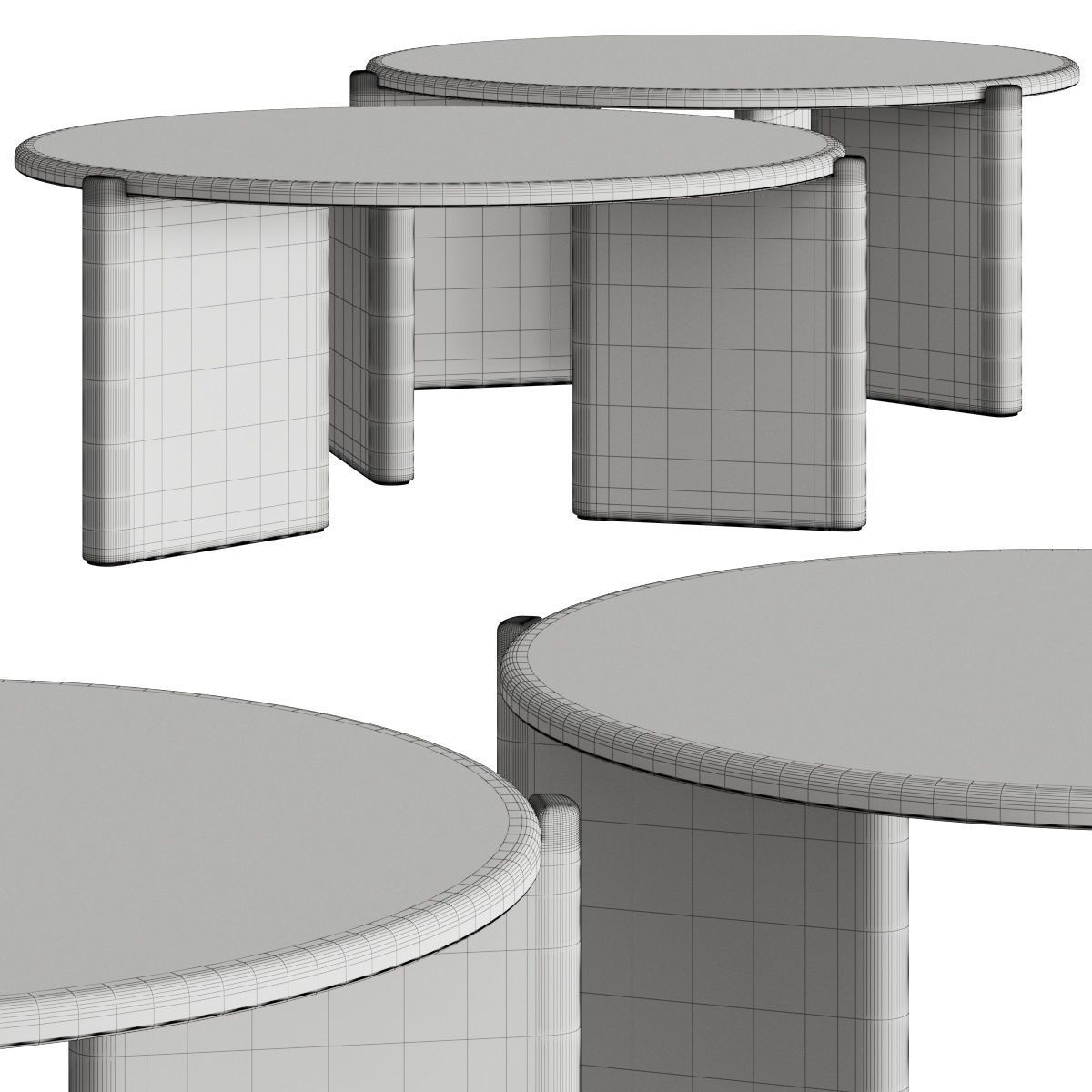 CB2 Exclusive Santoro Quartz Coffee Tables 3D model_1