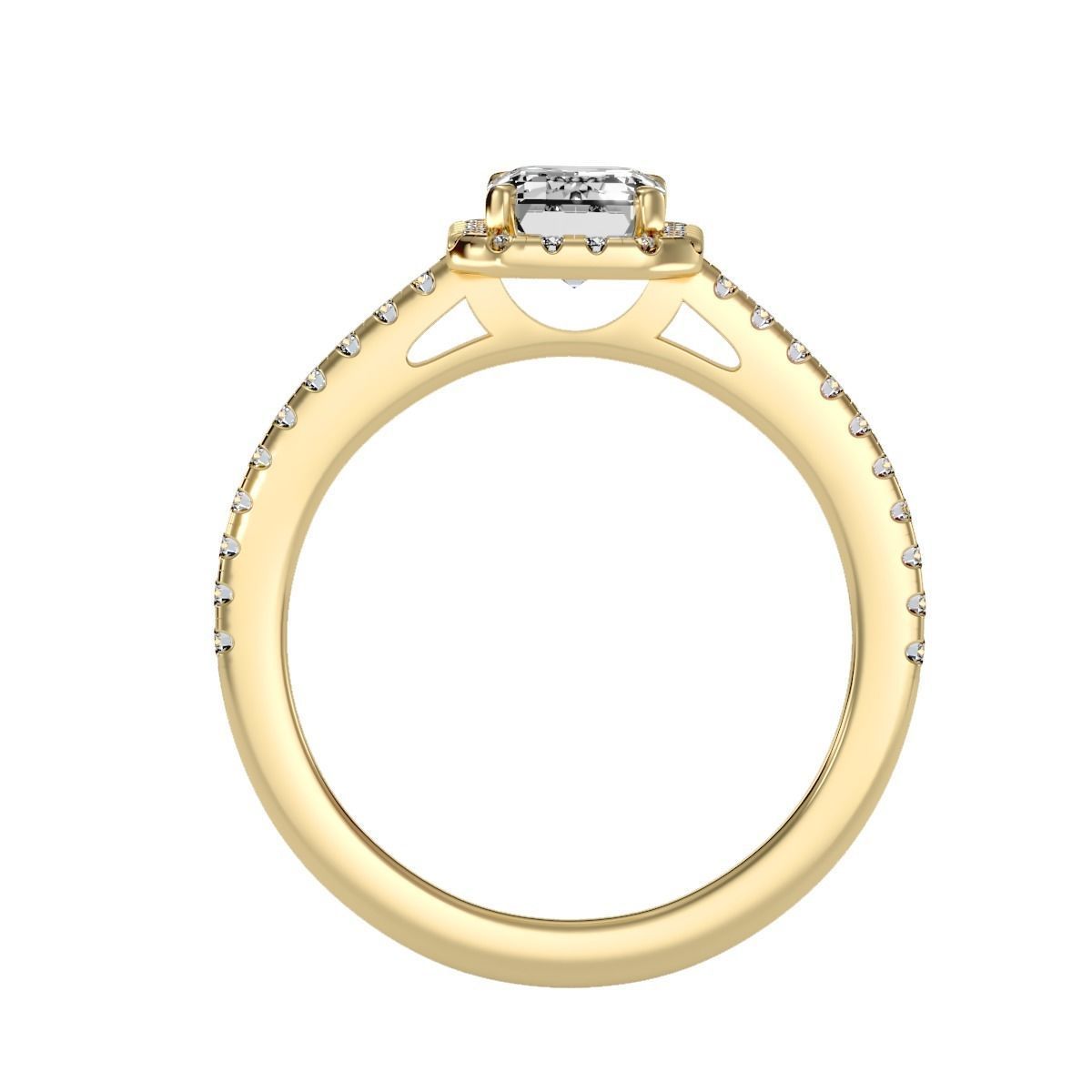 Women solitaire ring full US finger size 3dm stl render detail  3D print model_29