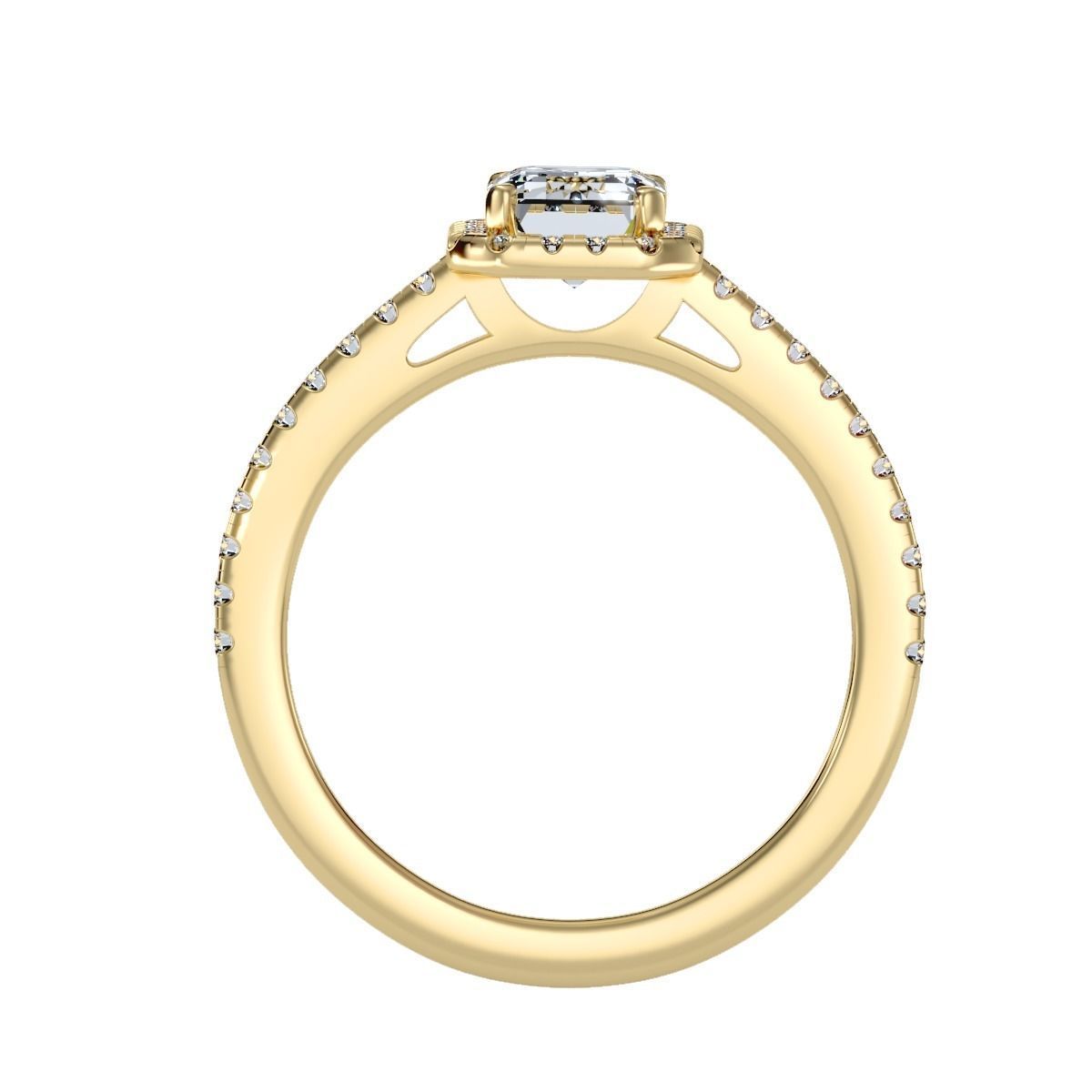 Women solitaire ring full US finger size 3dm stl render detail  3D print model_30