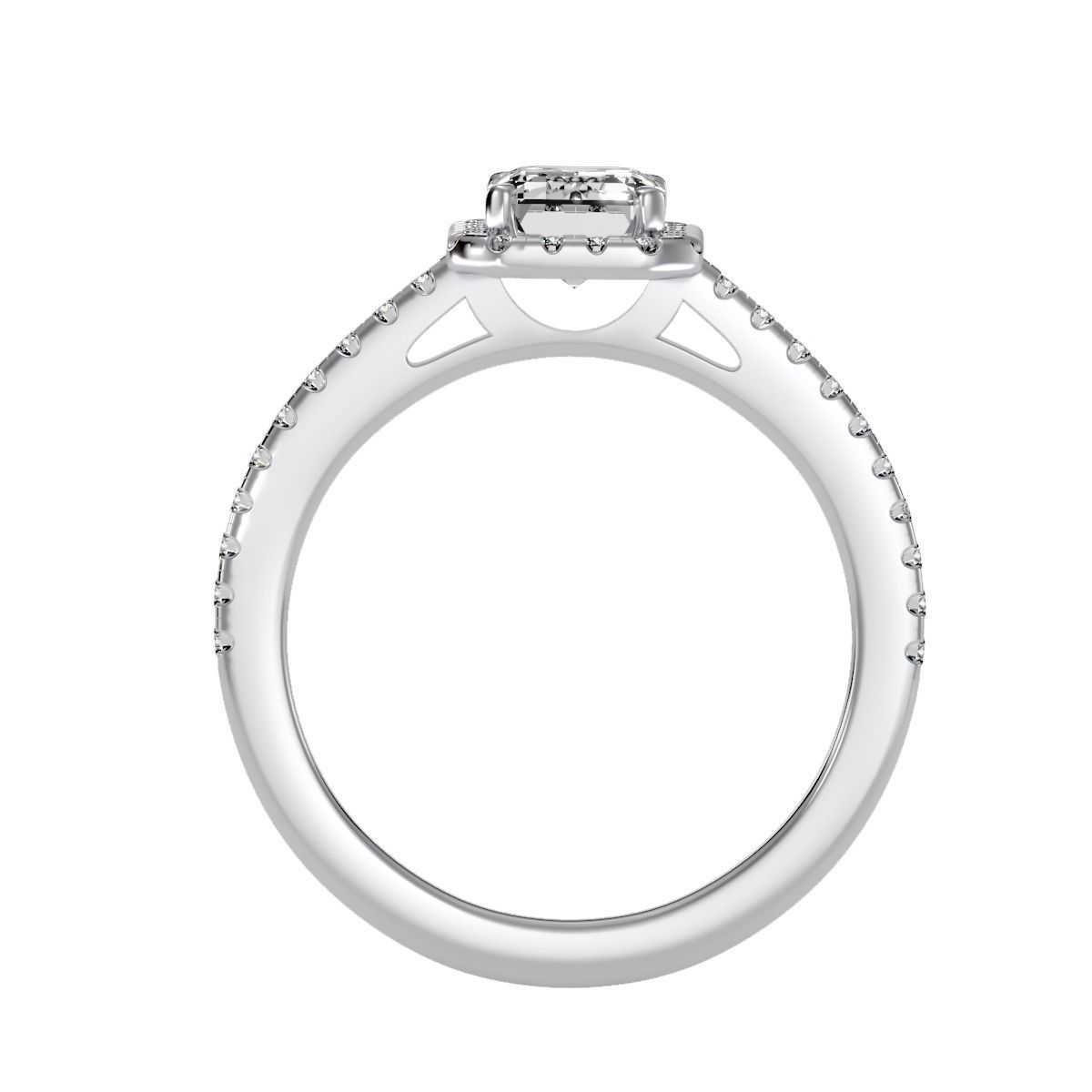Women solitaire ring full US finger size 3dm stl render detail  3D print model_21