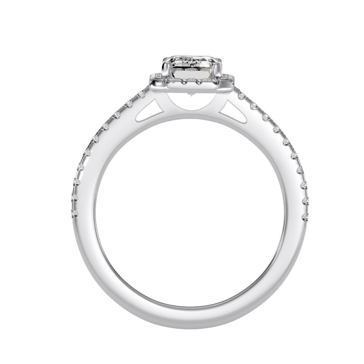 Women solitaire ring full US finger size 3dm stl render detail  3D print model_22