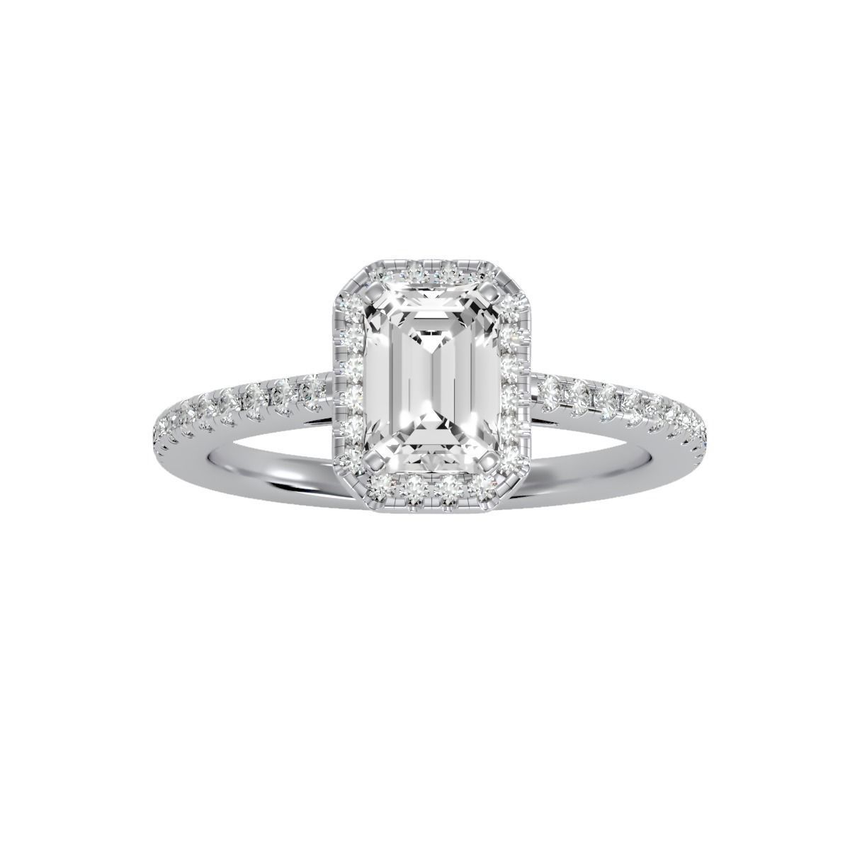 Women solitaire ring full US finger size 3dm stl render detail  3D print model_27