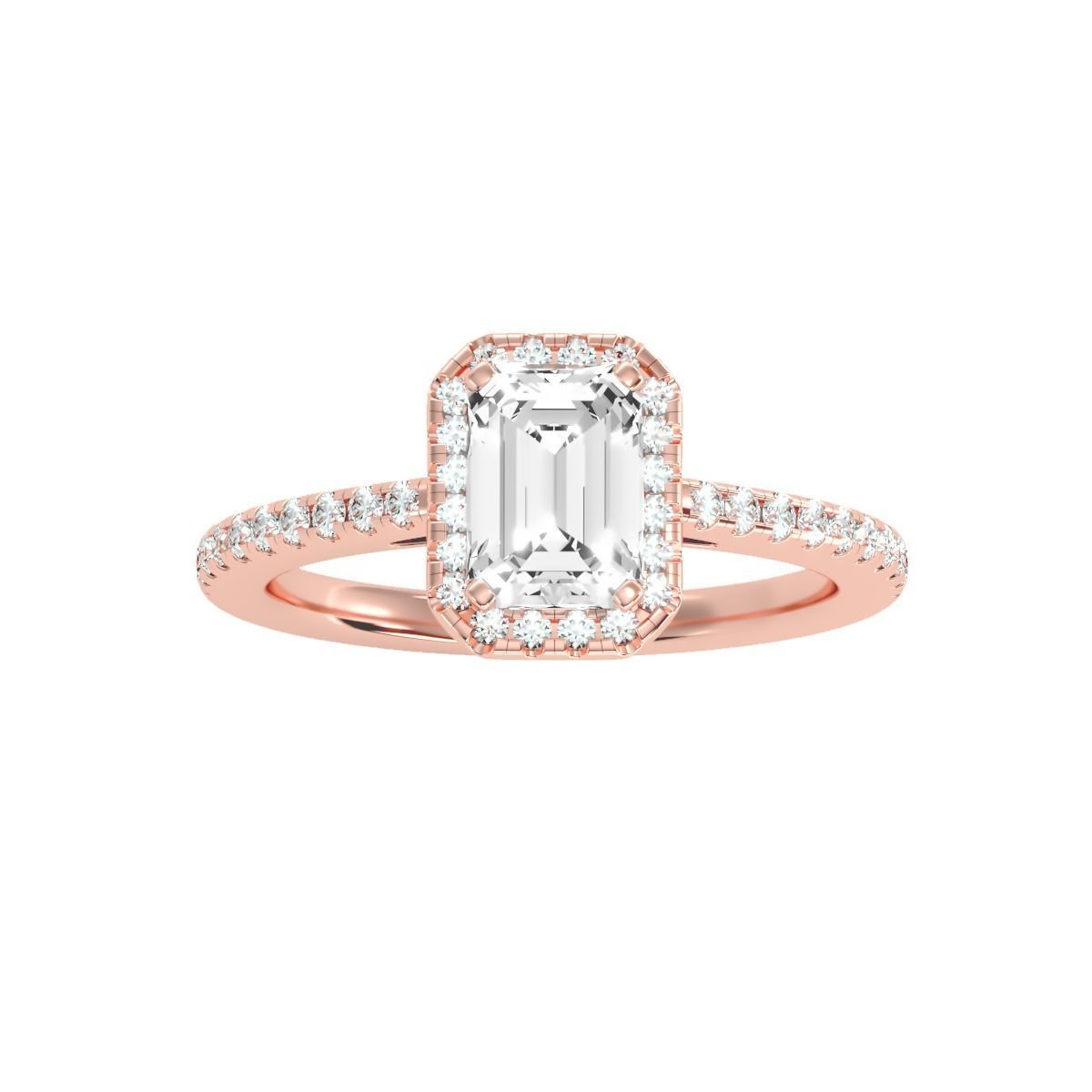 Women solitaire ring full US finger size 3dm stl render detail  3D print model_2