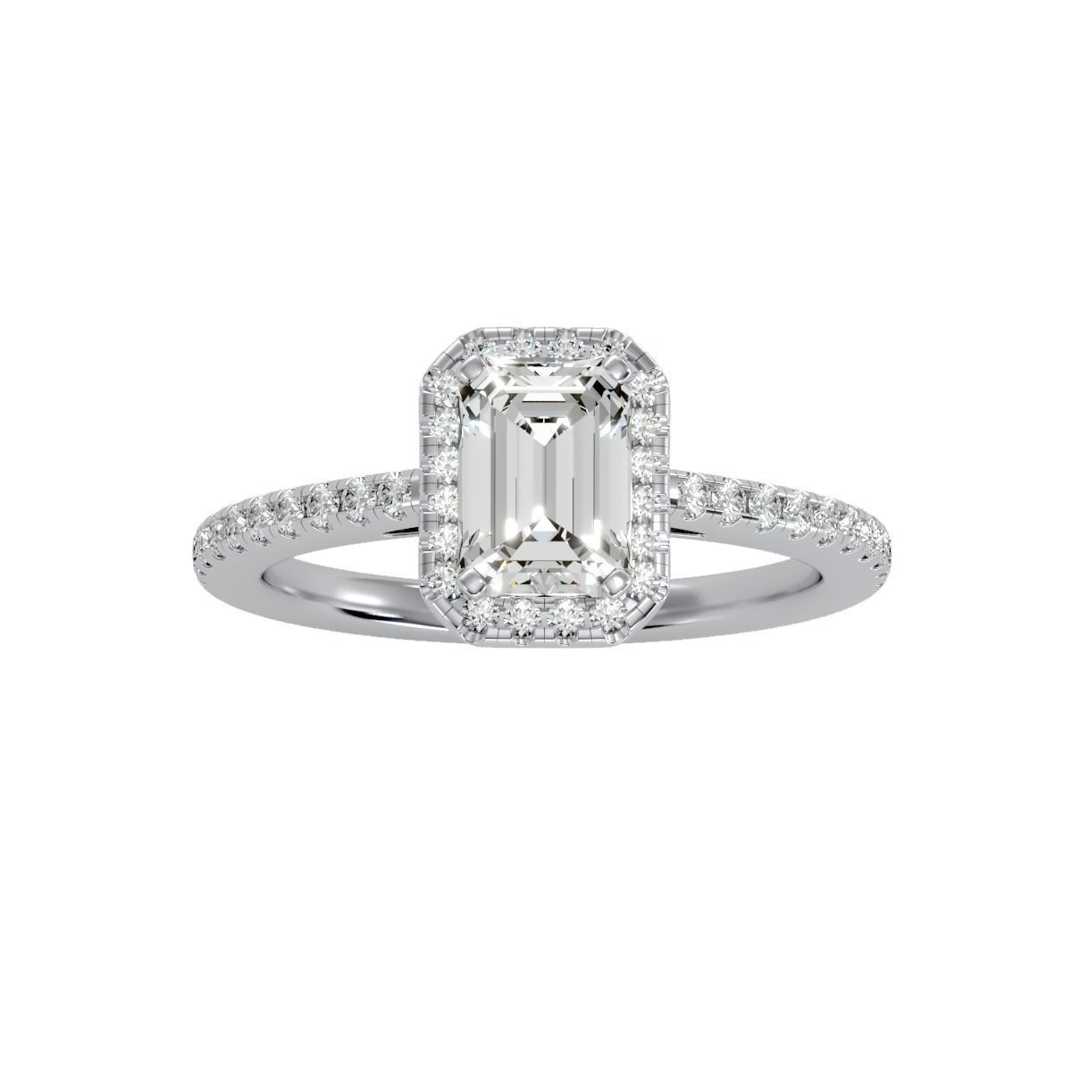 Women solitaire ring full US finger size 3dm stl render detail  3D print model_28