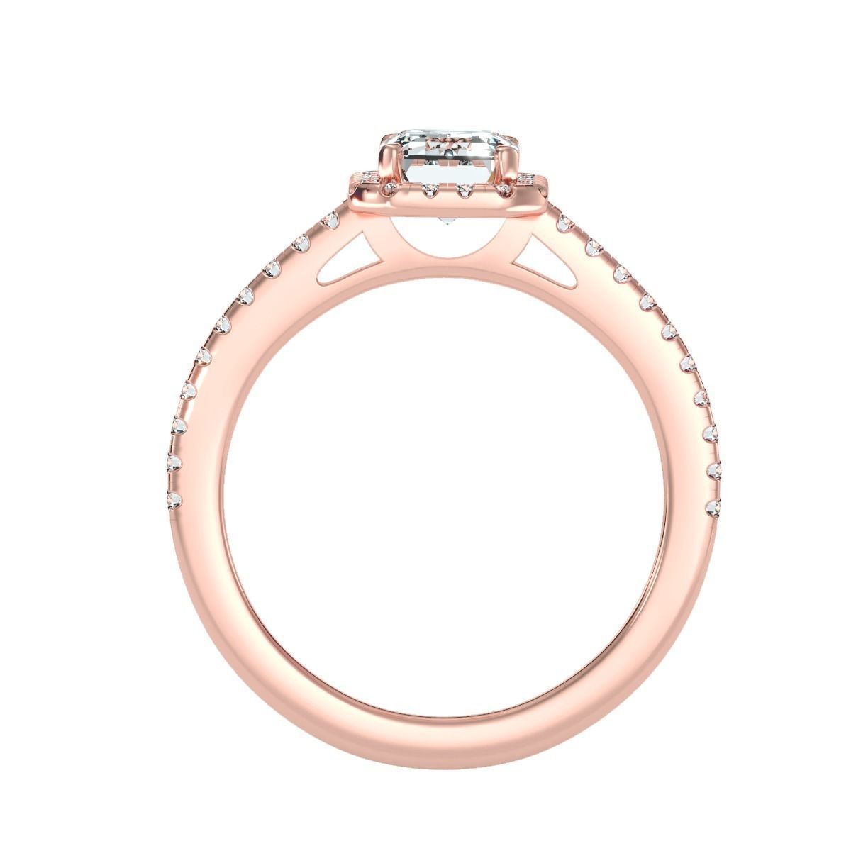 Women solitaire ring full US finger size 3dm stl render detail  3D print model_14