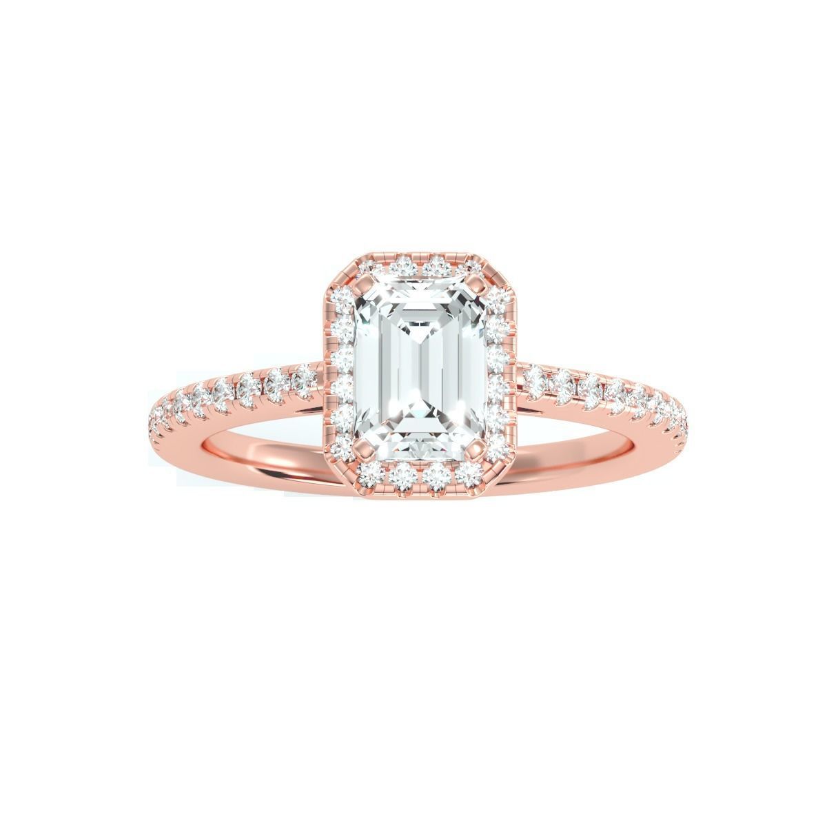 Women solitaire ring full US finger size 3dm stl render detail  3D print model_20