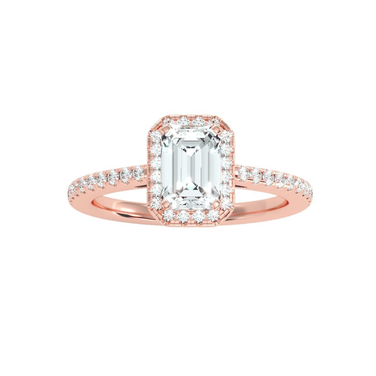 Women solitaire ring full US finger size 3dm stl render detail  3D print model_19