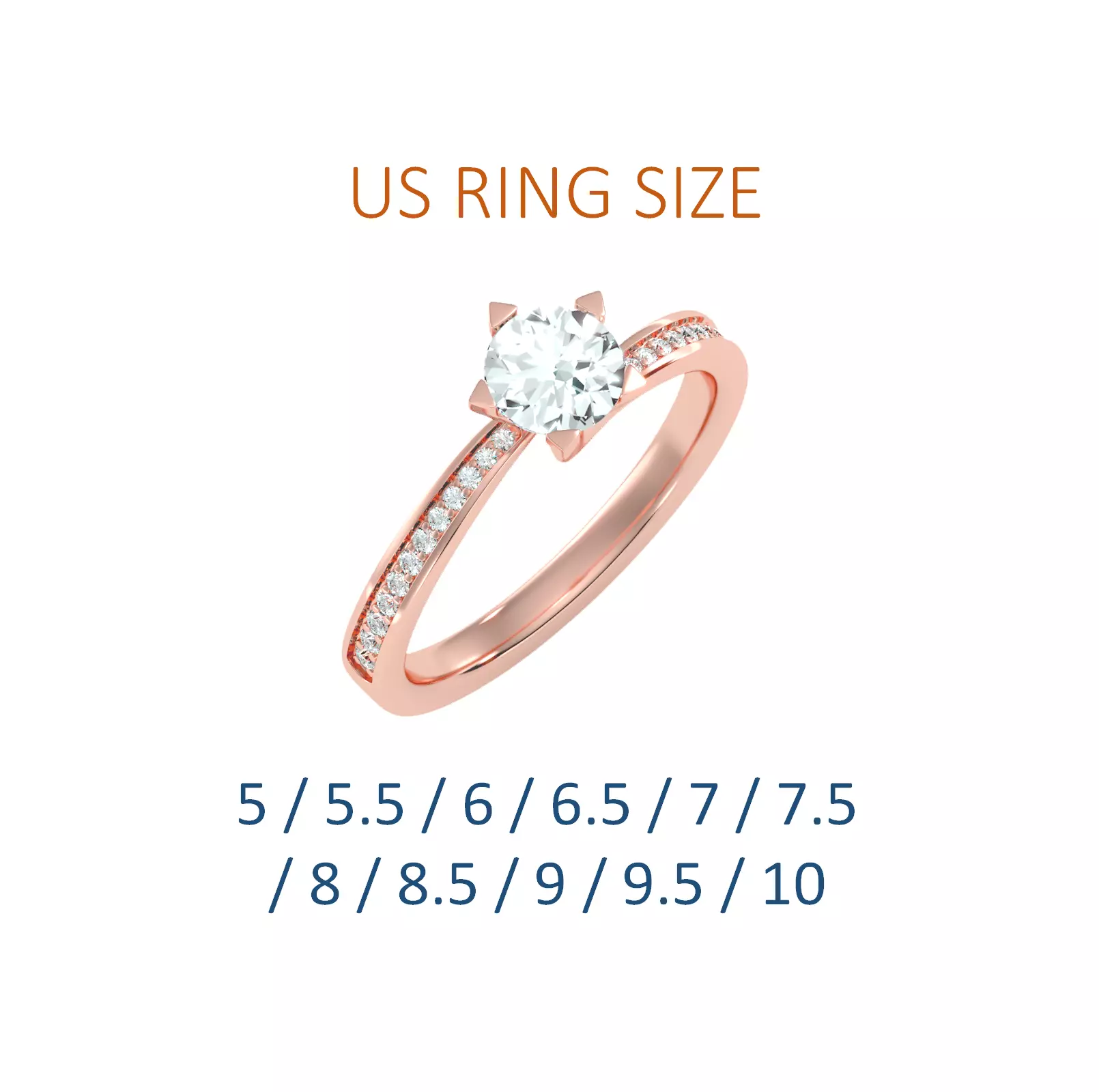 Women solitaire ring full US finger size 3dm stl render detail 3D print model_0