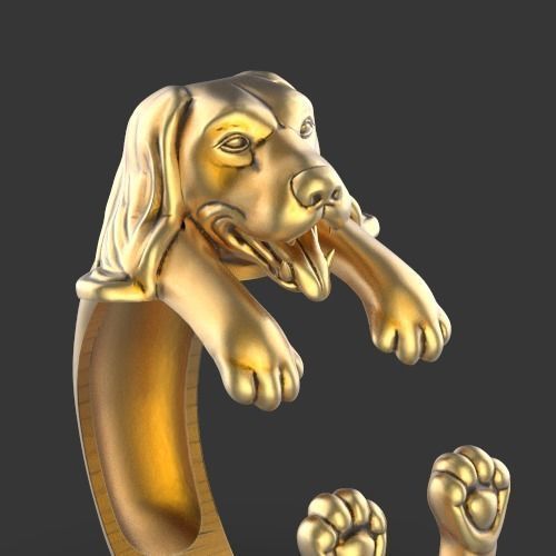 dog ring Silver Gold  Print 3D print model_1