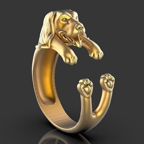 dog ring Silver Gold  Print 3D print model