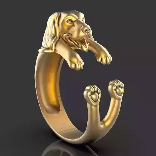 dog ring Silver Gold  Print 3D print model