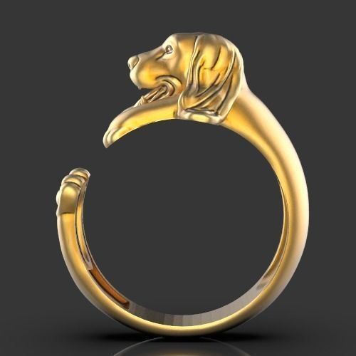 dog ring Silver Gold  Print 3D print model_4
