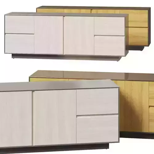 CB2 Exclusive Jett Wood and Metal Media Credenza