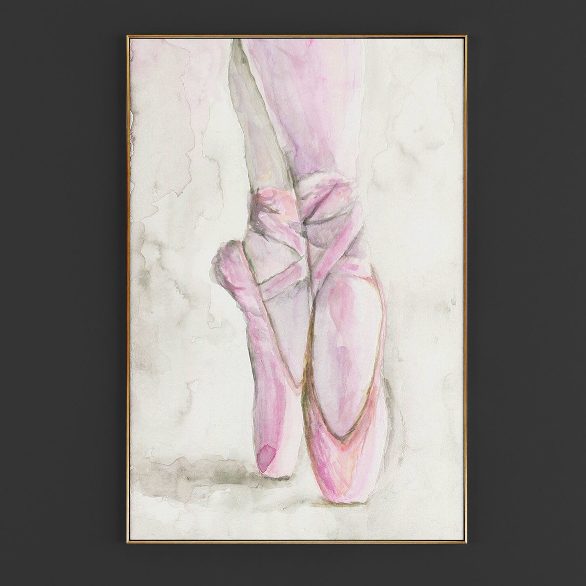 Pictures54 abstract painting gold Low-poly 3D model_1