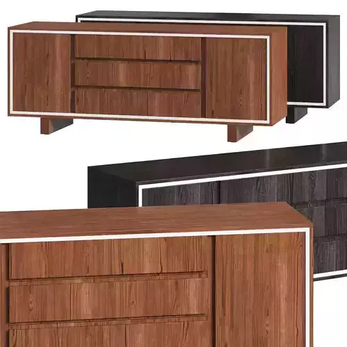 CB2 Exclusive Trim Walnut Media Credenza