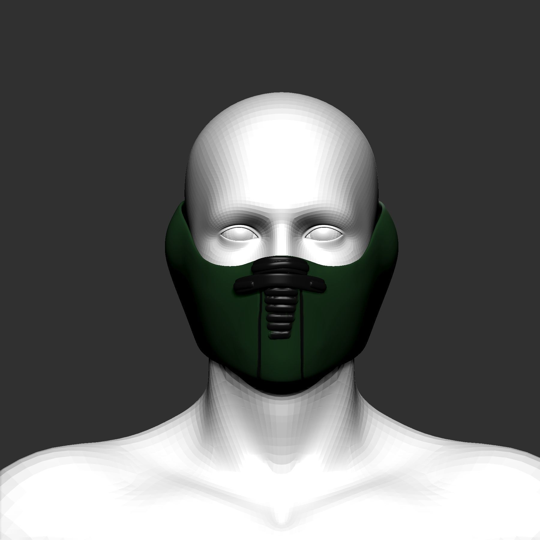 Gas mask helmet 3D model 3D model_1
