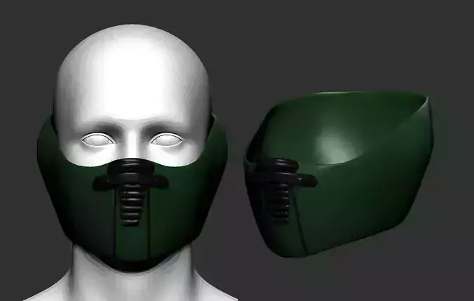 Gas mask helmet 3D model