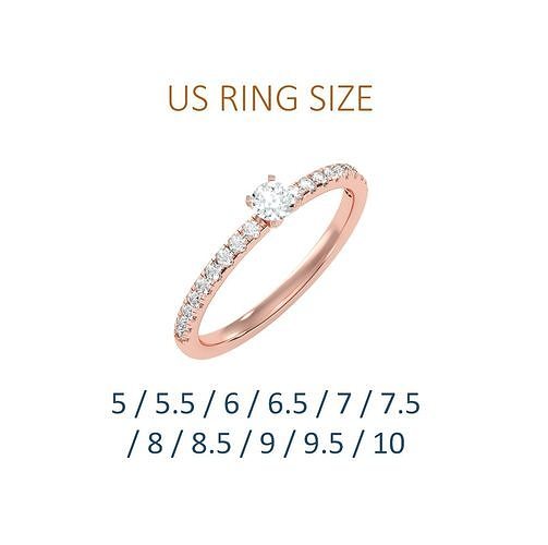 Women solitaire ring full US finger size 3dm stl render detail 3D print model