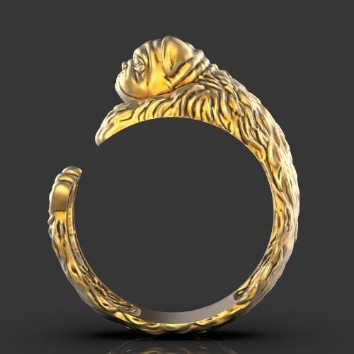 Dog ring Silver Gold  Print 3D print model_3