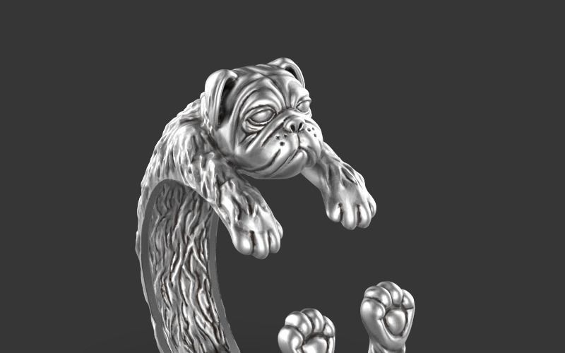 Dog ring Silver Gold  Print 3D print model_5