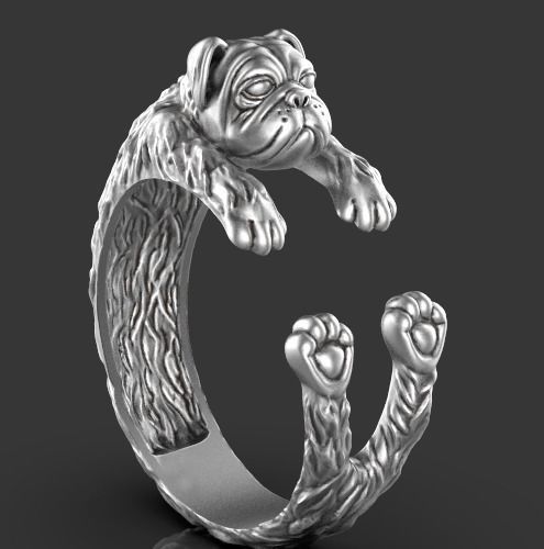 Dog ring Silver Gold  Print 3D print model_9