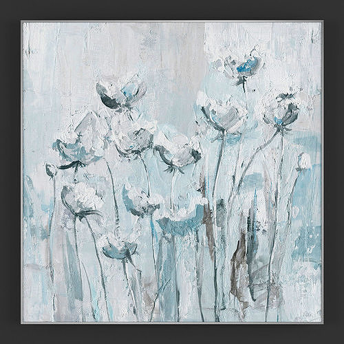 Pictures56 abstract painting of flowers Low-poly 3D model
