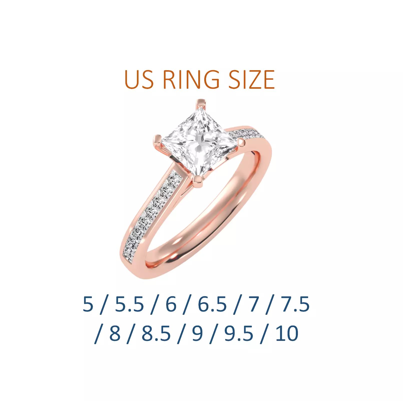 Women solitaire ring full US finger size 3dm stl render detail 3D print model_0