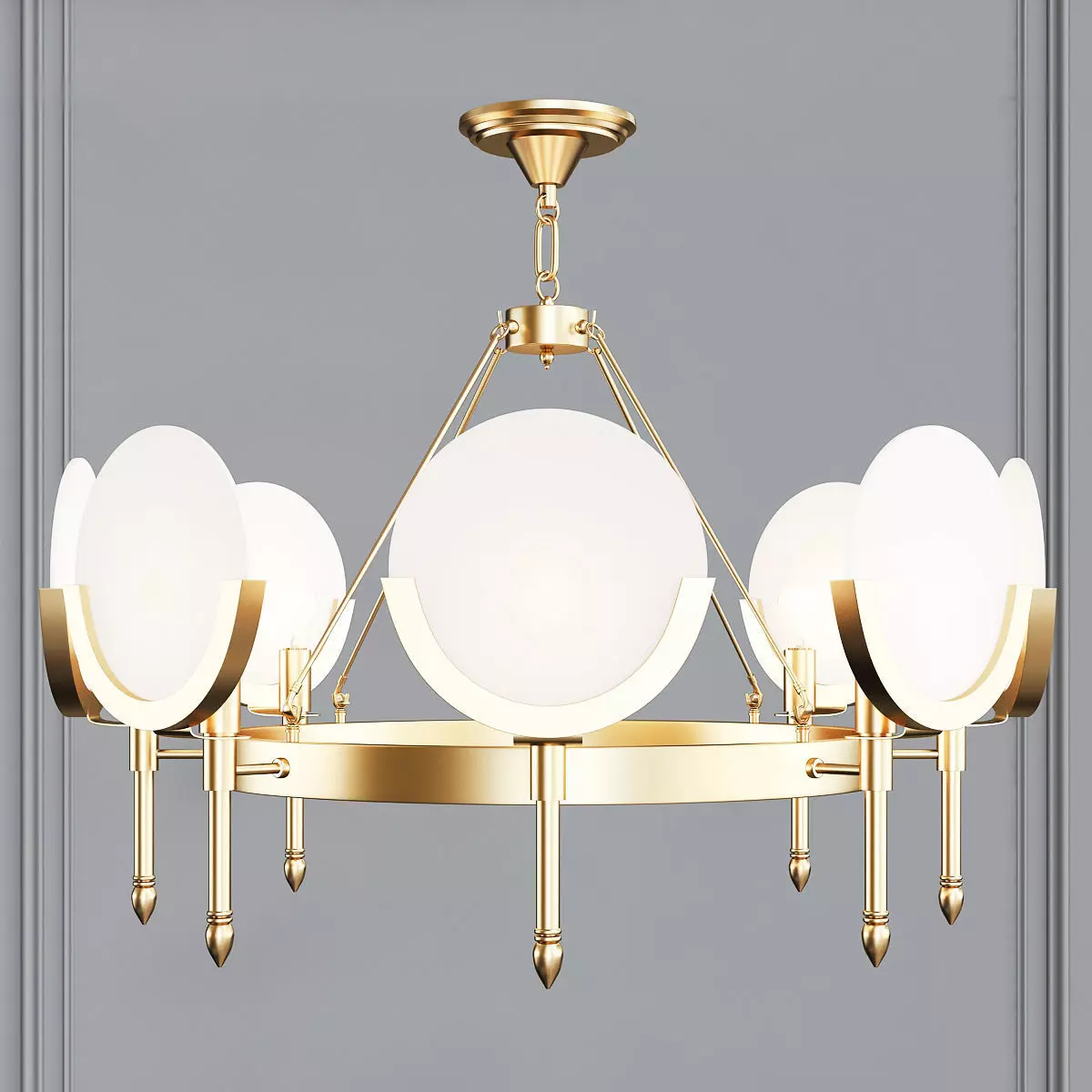 ANKE BRASS MARBLE MEDUZ 3D model_0