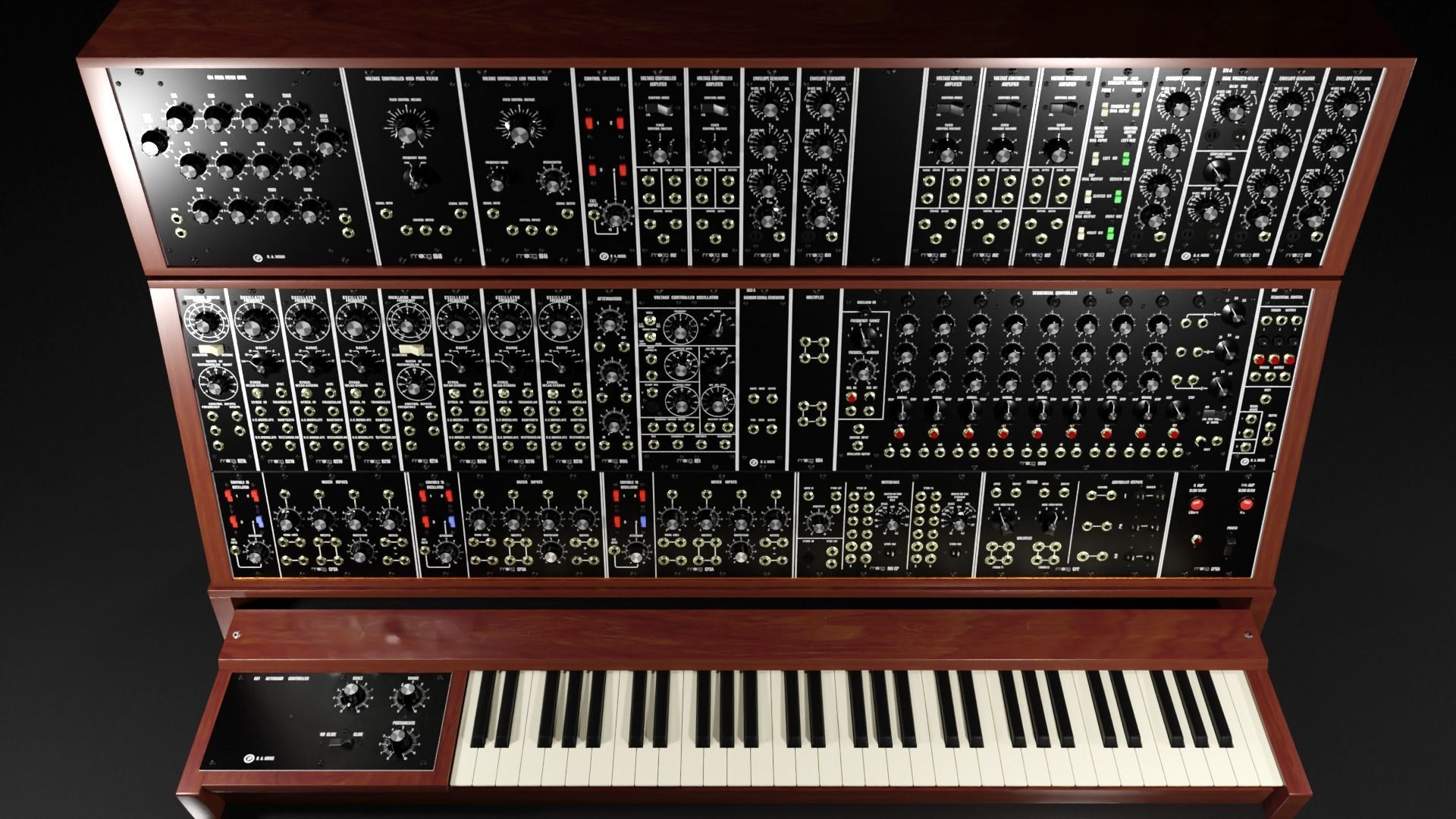 Synthesizer Moog Modular 55 3D model_9