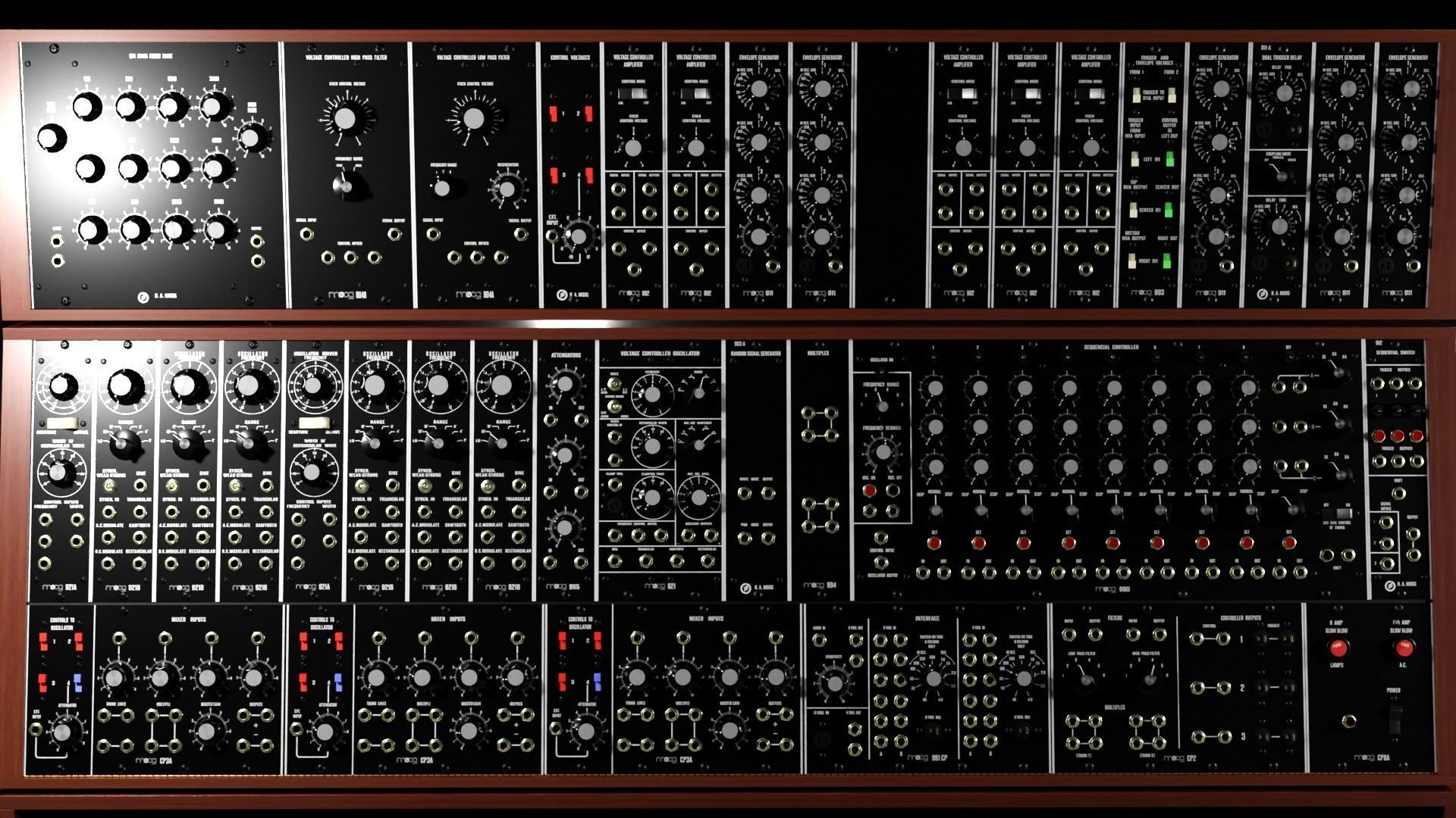 Synthesizer Moog Modular 55 3D model_7
