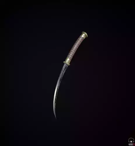 Ancient dagger engraving