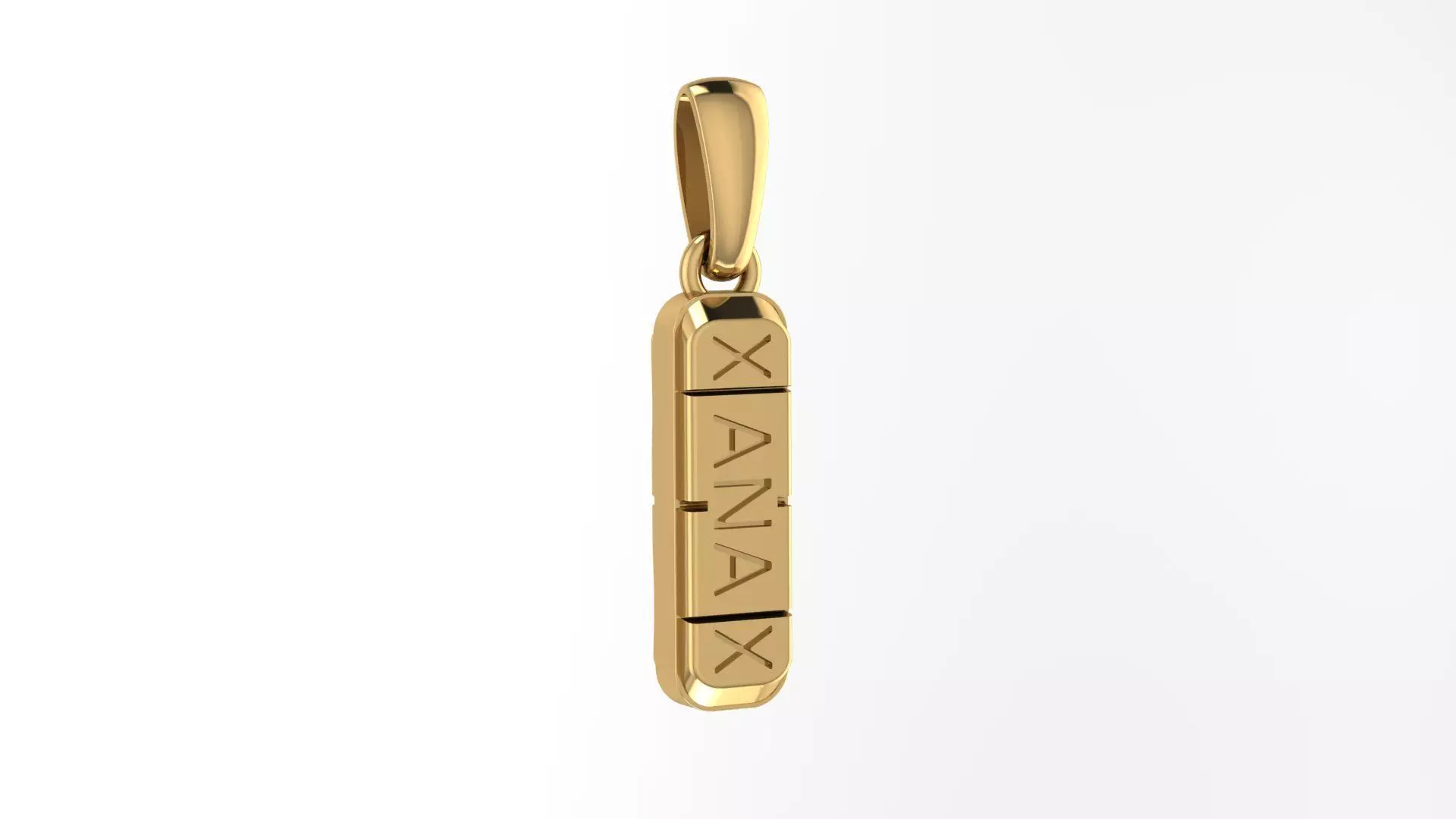 Xanax Pendant 3D print model_0
