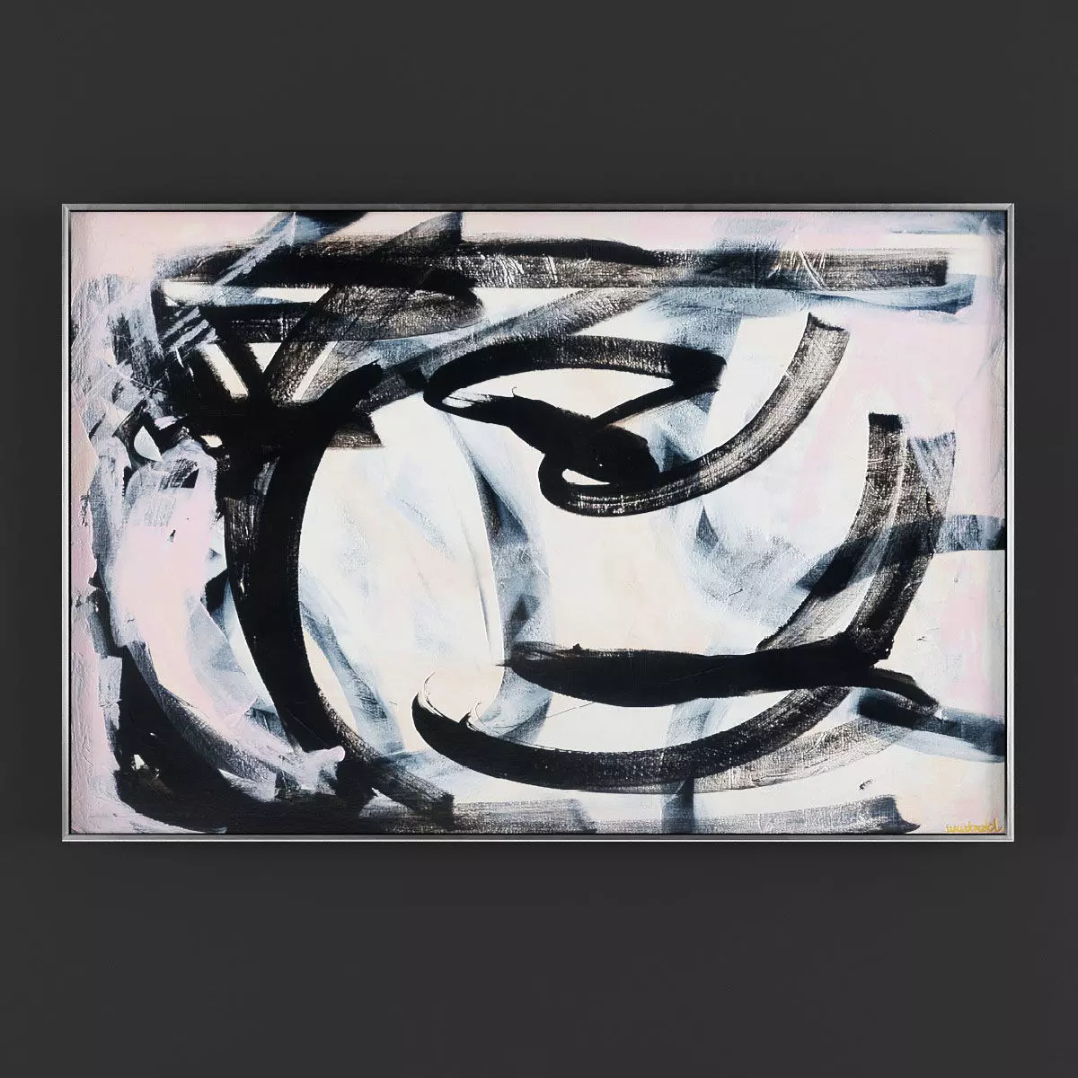 Pictures76 abstract painting Low-poly 3D model_0