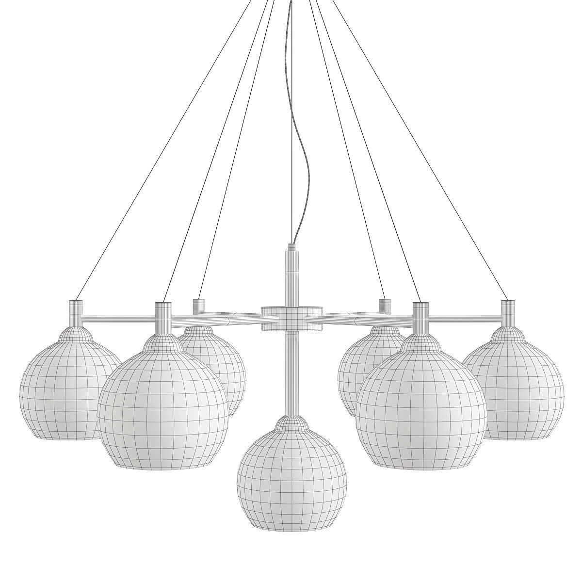 Queen chandelier 3D model_1