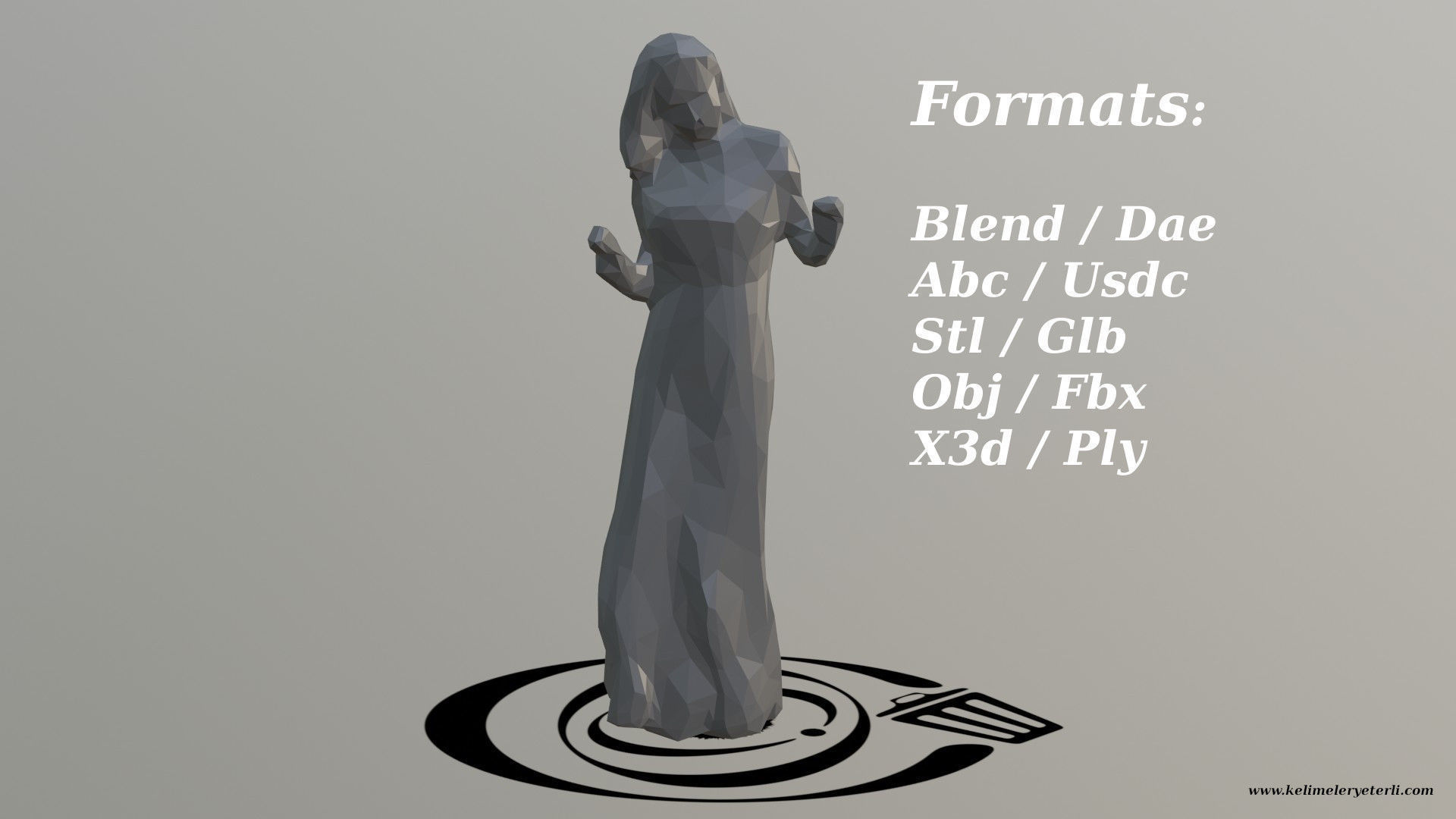 Human 082 LP R Low-poly 3D model_2