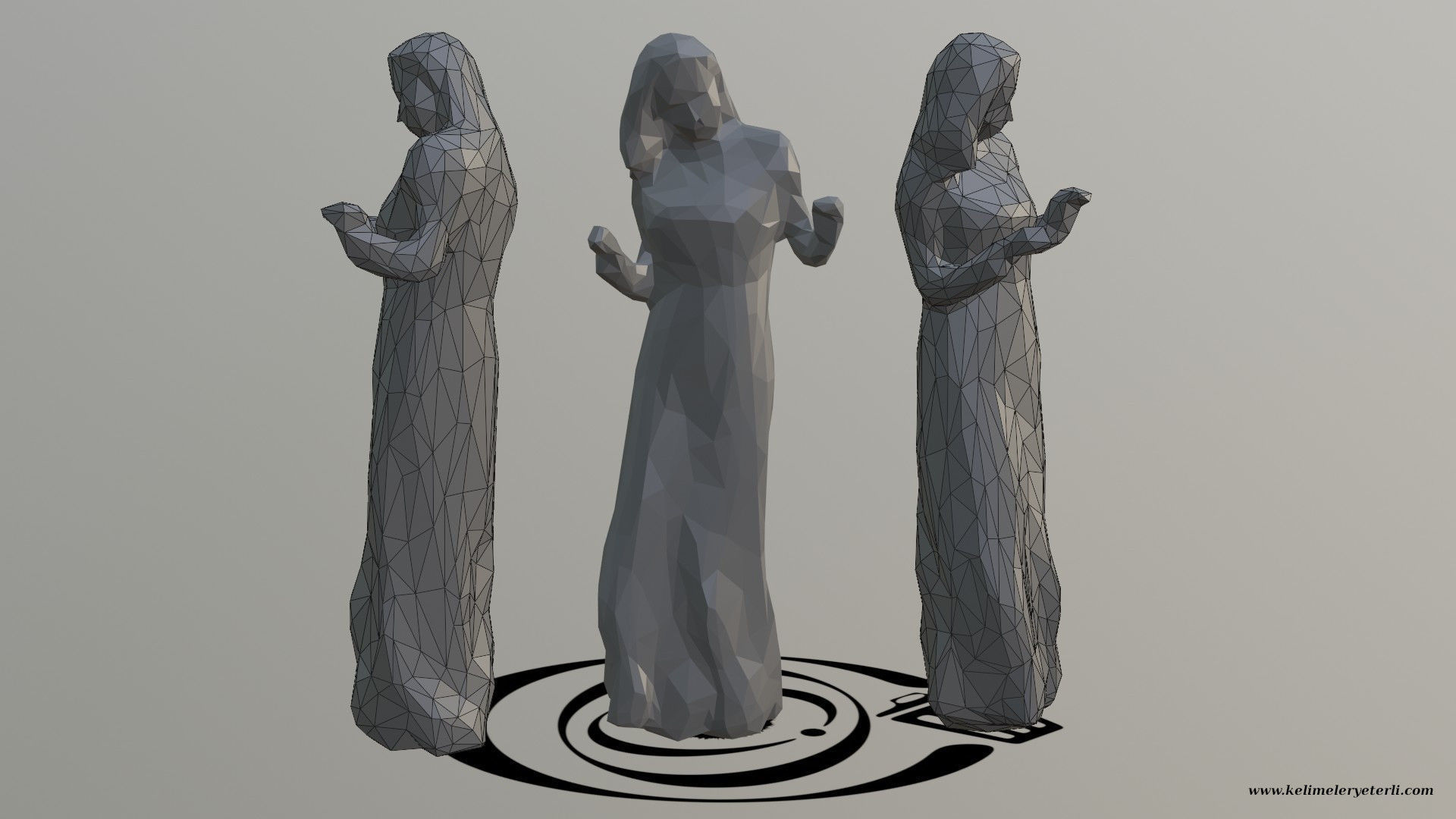 Human 082 LP R Low-poly 3D model_1