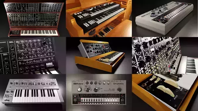 Vintage keyboard collection 