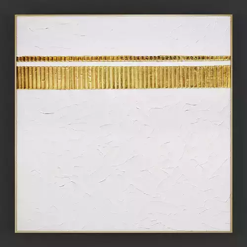 Pictures87 gold and abstract painting Low-poly 3D model